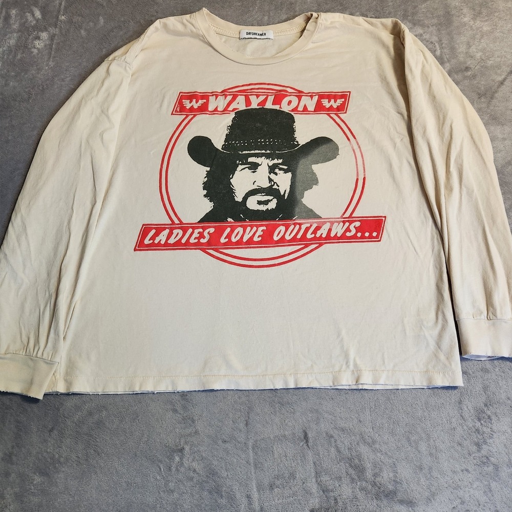 Daydreamer Waylon Jennings Love Outlaws Merch Long Sleeve Shirt Tshirt XS